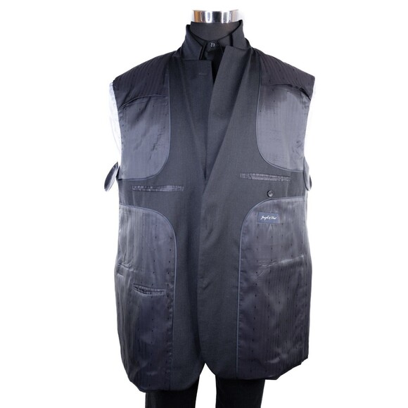 JOSEPH & FEISS mens Solid Gray Wool Blend sport coat suit jacket blazer 48L - Picture 9 of 13